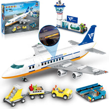 HOGOKIDS Flugzeug Bauspielzeug Set mit LED Licht für Kinder ab 6 Jahren