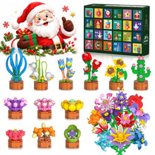2026 Adventskalender Blumen Klemmbausteine Weihnachten Spielzeug für Kinder