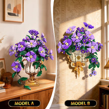 Blumen-Bauset mit Vase - 2-in-1 Prunkwinden-Bonsai-Bausteine