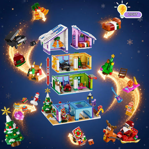 Adventskalender 2026 Friend Mädchen Haus Mini Bauspielzeug mit LED