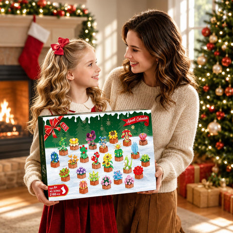 Blumen Adventskalender Weihnachten 2026 – Mini Bausteine für Kinder ab 8+