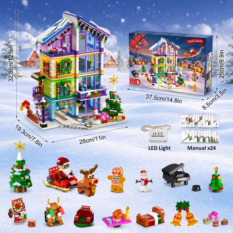 Adventskalender 2026 Friend Mädchen Haus Mini Bauspielzeug mit LED