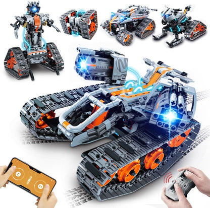5-in-1-RC-Roboter-STEM-Bausatz mit LED-Licht