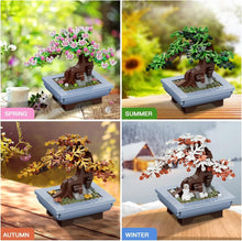 Blumen Bonsai Baum Bauspielzeug – 4in1 Kirschblüten Jahreszeiten Tree Pflanzen Bausteine