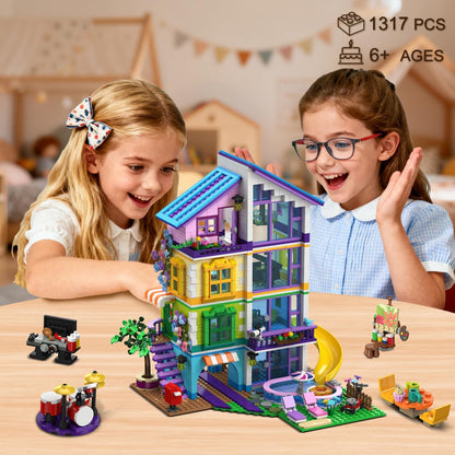Friends Maison de Filles à Construire avec Lumière LED – Villa avec Voiture et Piscine