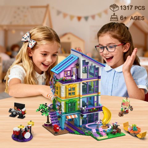 Friends Maison de Filles à Construire avec Lumière LED – Villa avec Voiture et Piscine