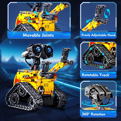 Technik Roboter für Kinder Spielzeug - 5 in 1 Fernsteuerung Bauspielzeug mit App Programmierbar