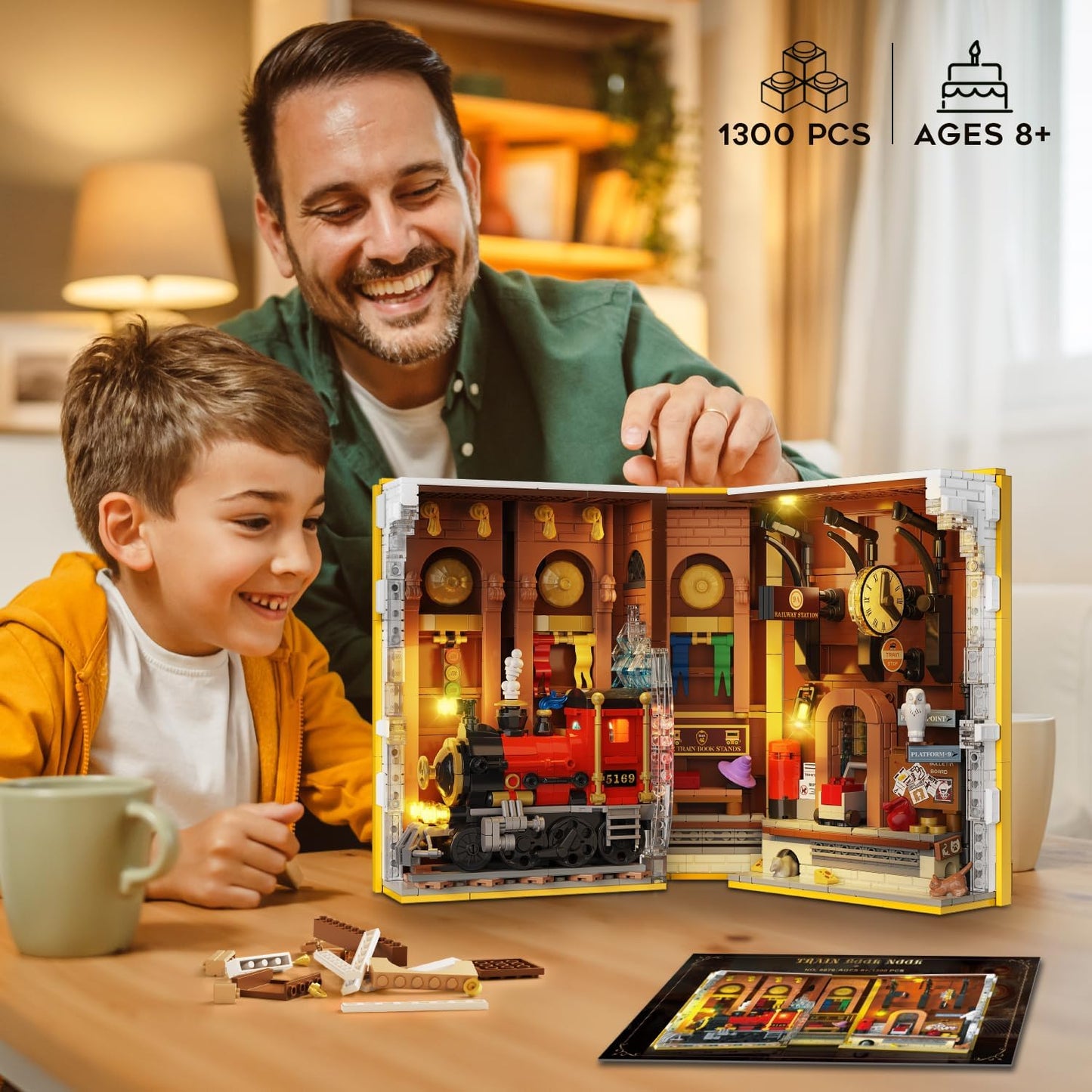 Magischer Bahnhof Book Nook Bauspielzeug Set