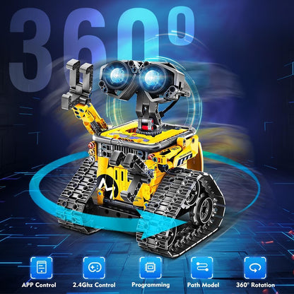 Technik Roboter für Kinder Spielzeug - 5 in 1 Fernsteuerung Bauspielzeug mit App Programmierbar