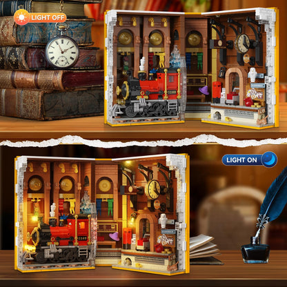 Magischer Bahnhof Book Nook Bauspielzeug Set