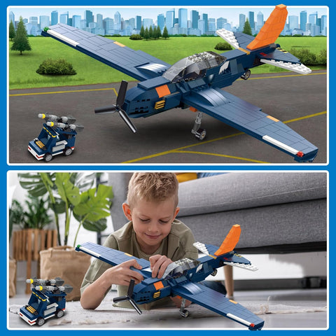 3-in-1-Kampfjet-Bausatz