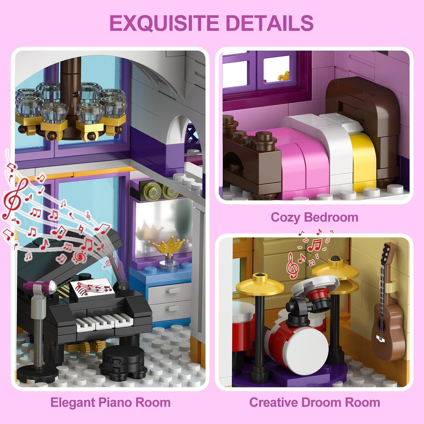 Friends Maison de Filles à Construire avec Lumière LED – Villa avec Voiture et Piscine