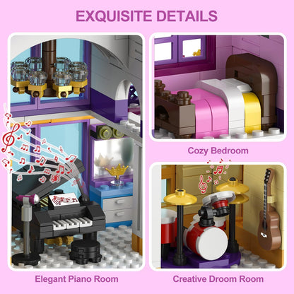 Friends Maison de Filles à Construire avec Lumière LED – Villa avec Voiture et Piscine