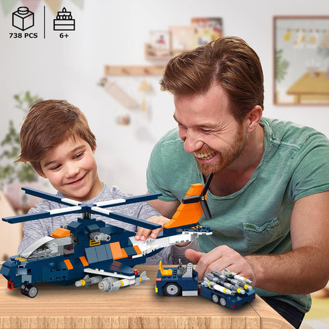 3-in-1-Kampfjet-Bausatz
