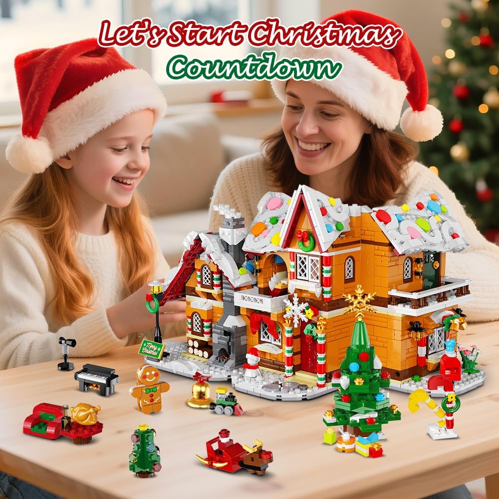 Adventskalender 2026 Lebkuchenhaus Mini Bauspielzeug