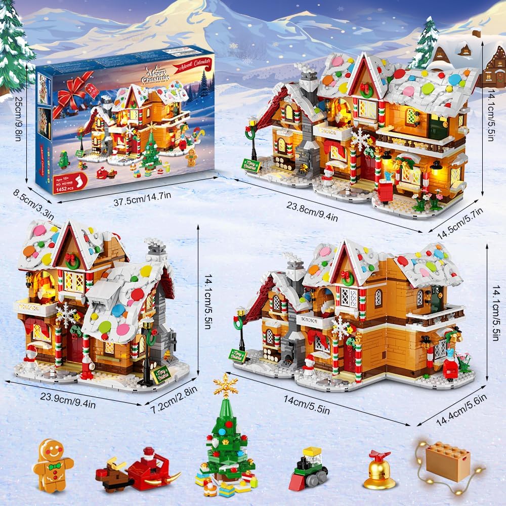 Adventskalender 2026 Lebkuchenhaus Mini Bauspielzeug