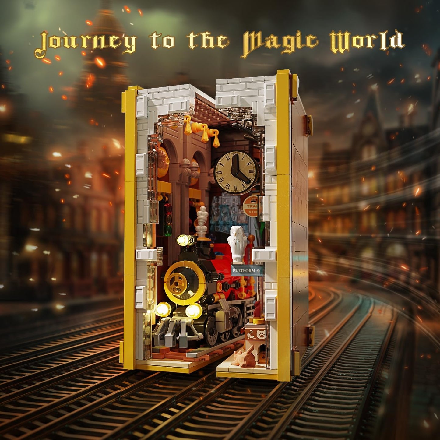 Magischer Bahnhof Book Nook Bauspielzeug Set