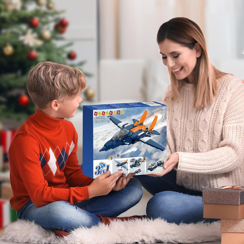 3-in-1-Kampfjet-Bausatz