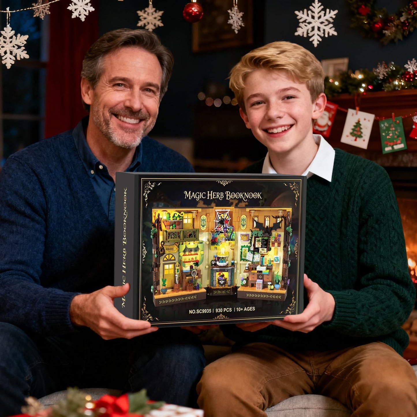 Magisches Kräuter Book Nook Haus Bauspielzeugset mit Licht