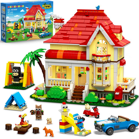 HOGOKIDS Friends Haus Bauset mit LED-Beleuchtung
