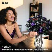 Blumenstrauß-Bauset – 15 schwarze Rosen