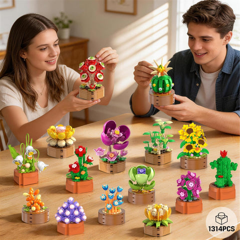 15er-Pack Blumen Sukkulenten Mini-Bauset