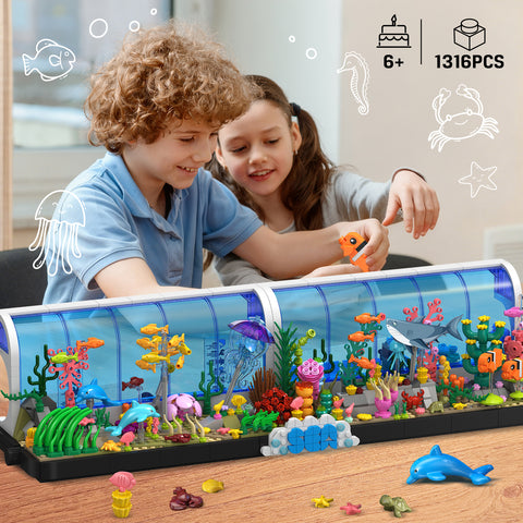 Aquarium-Bausets – 2 verschiedene Ozeanarium-Bauspielzeuge