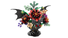 Bat Dahlia Building Block Flower Bouquet DIY Gothic Plant Model Creative Desk Decoration Assembly Toy Gift