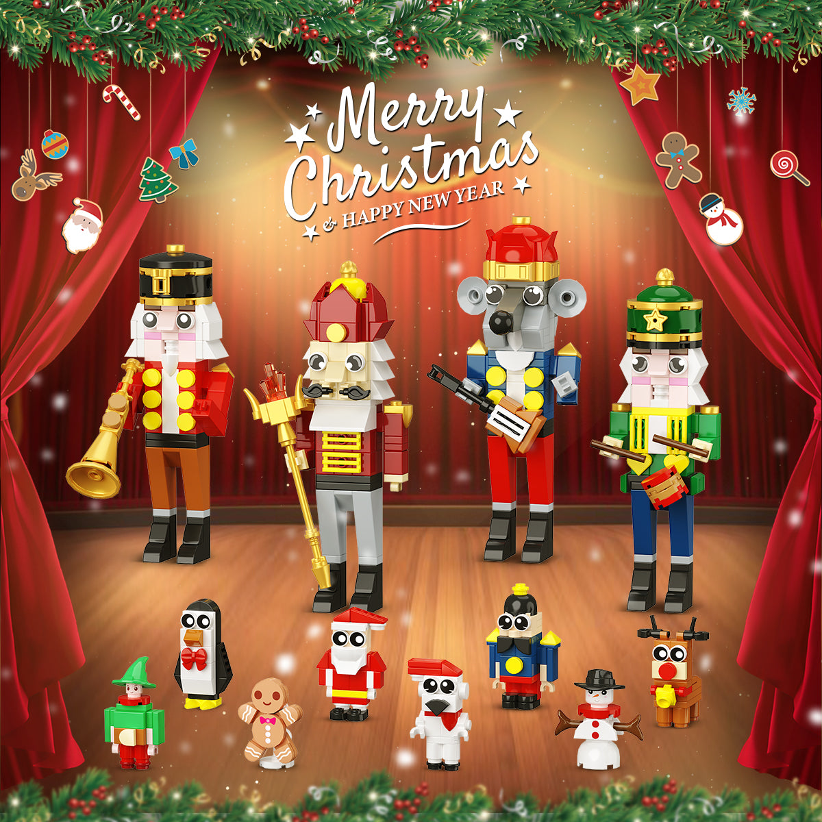 CUBIMANA 2025 Weihnachtliches Theater Bausteine mit Licht