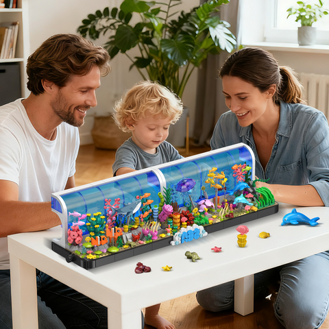 Aquarium-Bausets – 2 verschiedene Ozeanarium-Bauspielzeuge