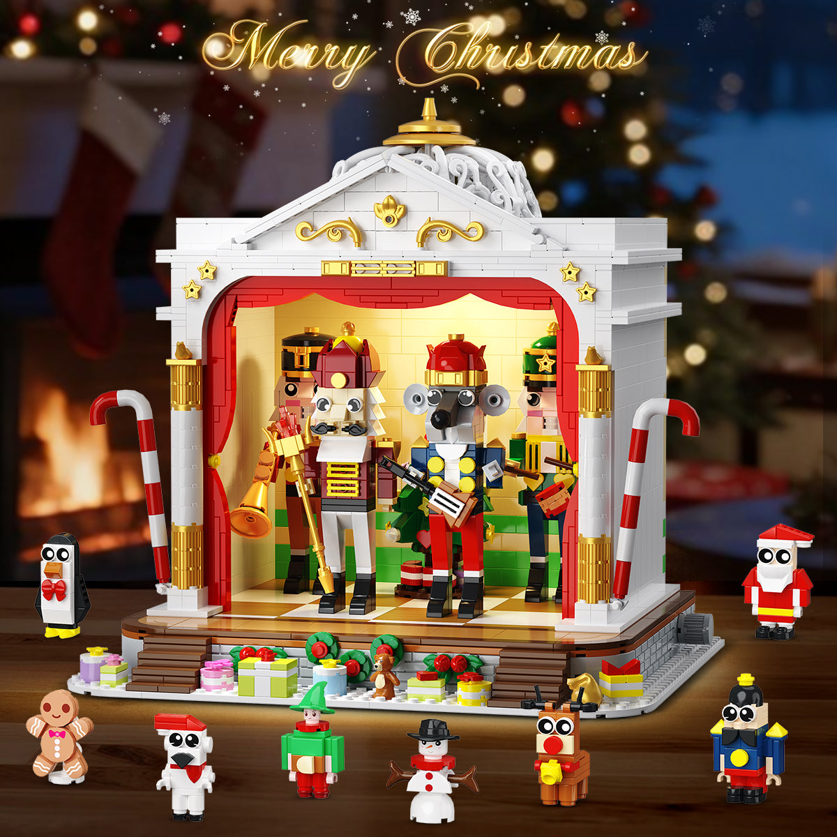 CUBIMANA 2025 Weihnachtliches Theater Bausteine mit Licht