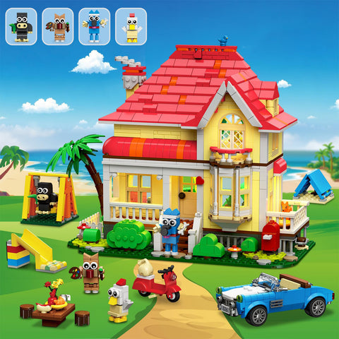 HOGOKIDS Friends Haus Bauset mit LED-Beleuchtung
