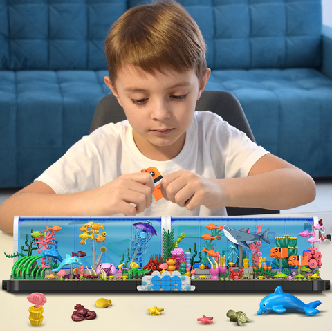 Aquarium-Bausets – 2 verschiedene Ozeanarium-Bauspielzeuge