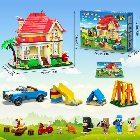 HOGOKIDS Friends Haus Bauset mit LED-Beleuchtung