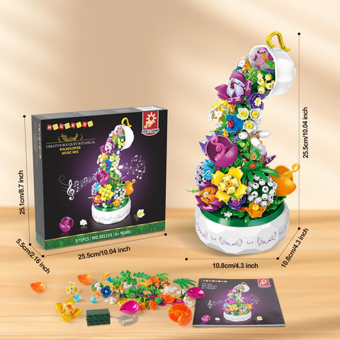 Blumenmusik-Bauset mit LED-Beleuchtung
