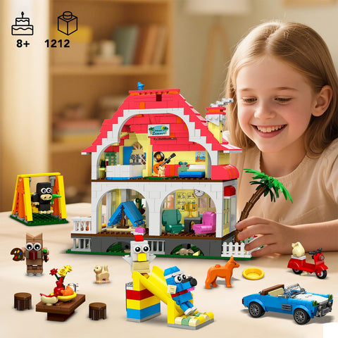 HOGOKIDS Friends Haus Bauset mit LED-Beleuchtung