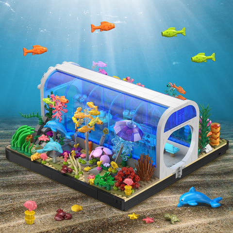 Aquarium-Bausets – 2 verschiedene Ozeanarium-Bauspielzeuge