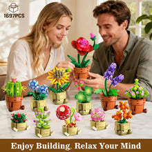 CUBIMANA 12 Mini Blumen & Pflanzen Bauset