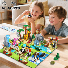 HOGOKIDS 25-teiliges Zoo-Tier Bauset mit Spielmatte
