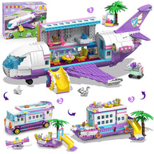 HOGOKIDS 3-in-1 Flugzeug-Bauspielzeug, Geschenk für Mädchen ab 8 Jahre