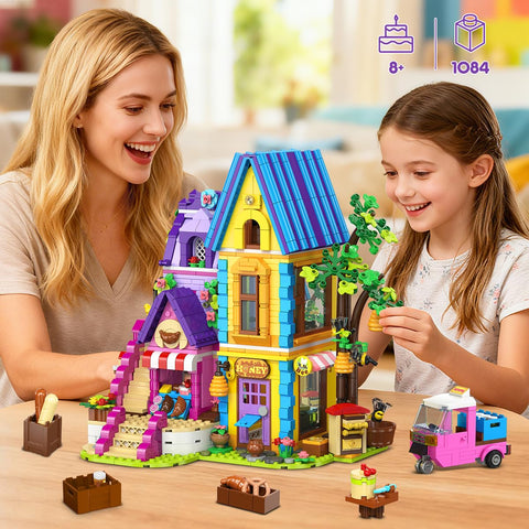HOGOKIDS Friends Backhaus Bauset für Mädchen mit LED-Beleuchtung