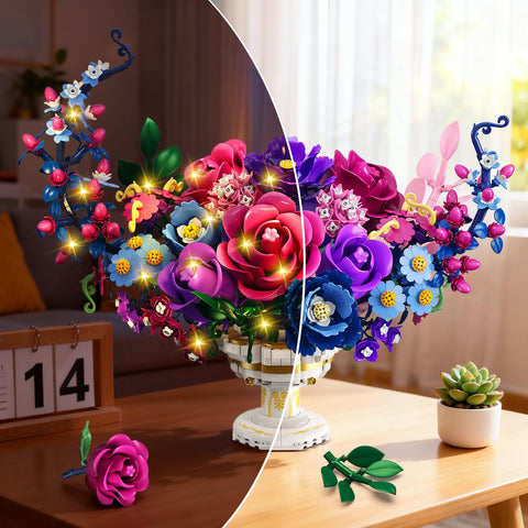 PLAXSOON Mondblumen-Bauset mit LED-Beleuchtung