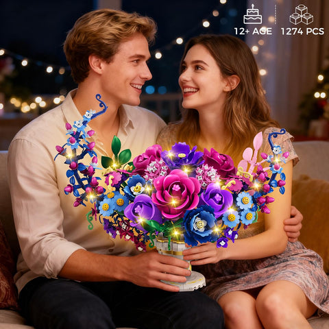 PLAXSOON Mondblumen-Bauset mit LED-Beleuchtung