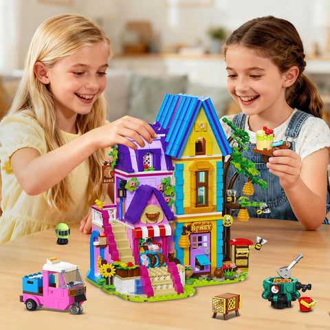 HOGOKIDS Friends Backhaus Bauset für Mädchen mit LED-Beleuchtung