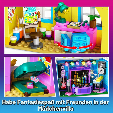 HOGOKIDS Friends Mädchen Familienhaus Bausteinset mit LED für Kinder ab 8