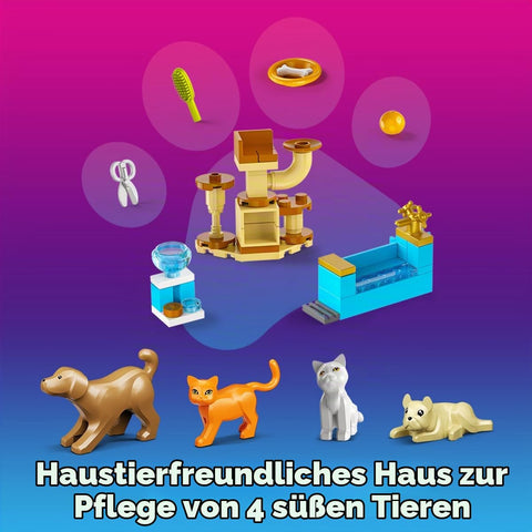 HOGOKIDS Friends Mädchen Familienhaus Bausteinset mit LED für Kinder ab 8