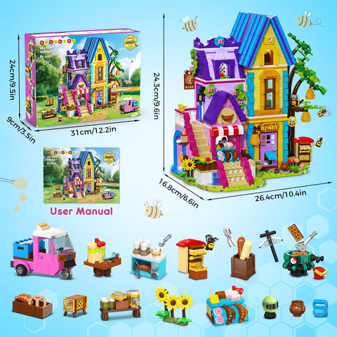 HOGOKIDS Friends Backhaus Bauset für Mädchen mit LED-Beleuchtung