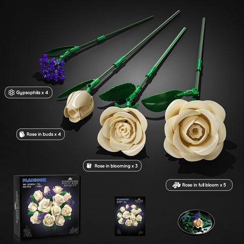 PLAXSOON Blumenstrauß Bausatz mit Licht