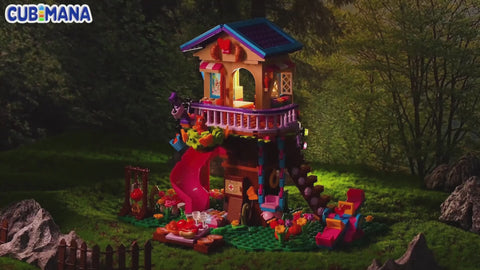 CUBIMANA Baumhaus-Bauspielzeug Set mit LED-Licht für Kinder ab 8 Jahren